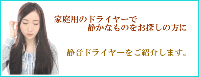 家庭用低騒音ドライヤー紹介